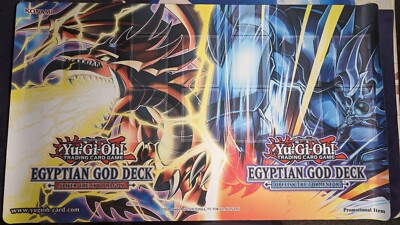 Yugioh Egyptian God Structure Deck Playmat Slifer Obelisk Official Never used-image