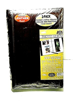NEW 2 Pack Pioneer Bonded Leather Albums Holds 400 Photos #46300-image