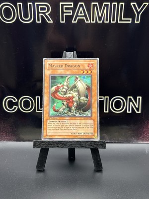 YUGIOH! STRUCTURE DECK DRAGON'S ROAR: SD1-EN009 MASKED DRAGON 1ST EDITION MP-image