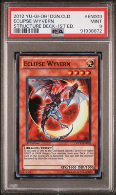 2012 YU-GI-OH! DRAGONS COLLIDE STRUCTURE DECK 1ST ED #EN003 ECLIPSE WYVERN PSA 9-image