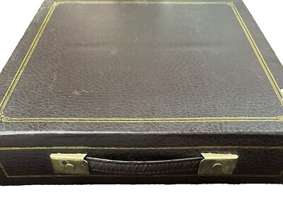 VTG Treasure Chest Flip Accordion Album Holds 400 Photos Stamps Memorabilia READ-image