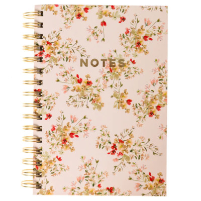 Graphique Blush Vintage Floral 6 x 8 Spiral Hard Cover Journal w-image