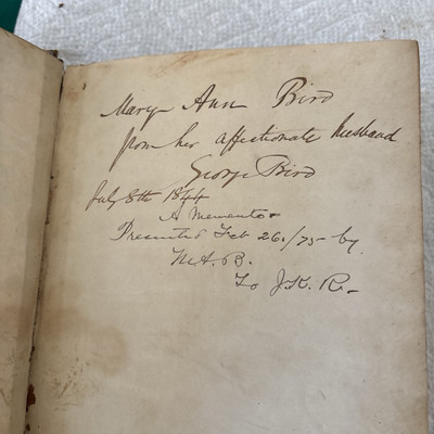 Doctor’s Log -journal 1845-1905?-George Bird to Mary Ann Bird-contents good con-image