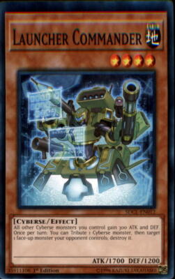 2017 Yu-Gi-Oh Structure Deck Cyberse Link 1st Ed #SDCLEN012 Launcher Commander C-image