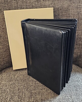 Professional 5x7 black Wedding Parent Album 20 Photos Leather Bound Photographer-image