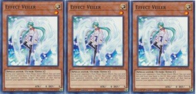 *** 3X EFFECT VEILER 3X *** PLAYSET 1ST EDITION MIXED SETS SDAZ YUGIOH!-image