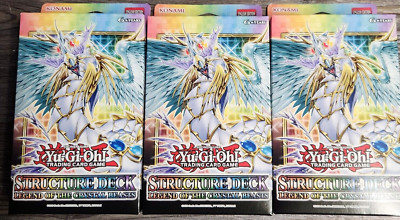 (3) lot Yugioh Konami Structure Deck Ash Blossom Dimension Shifter Ghost Belle-image