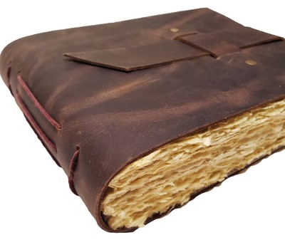 Rustic Genuine Leather Scrapbook Photo Album with Buckle Closure - Scrapbook ...-image