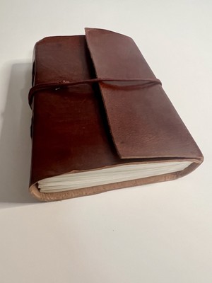 Handbound Leather Journal w/blank pages purchased in Germany - Gusti Leder-image