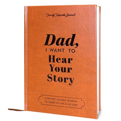Dad, I Want Your Story Leather: Journal Bound Hardback For Fathers Day Gift ...-image