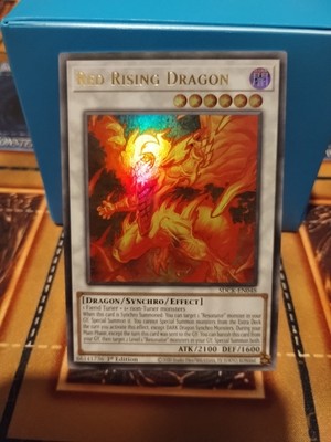 UR Yugioh Red Rising Dragon SDCK NM/LP Misprint Print Line -image