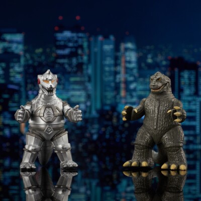 DIAMOND SELECT VINIMATES GODZILLA 1962 & MECHAGODZILLA 2-PACK 4” TALL FIGURES-image