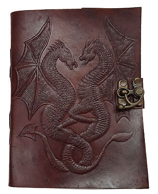 Leather-Bound Entwined Dragons Journal-image