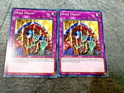 Skill Drain, SR13-EN040! Structure Deck: Dark World 1st Edition! 2x Cards! -image