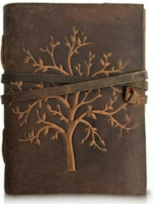 Vintage Leather Journal - Small Antique Leather Bound Journal, Deckle Edge 4