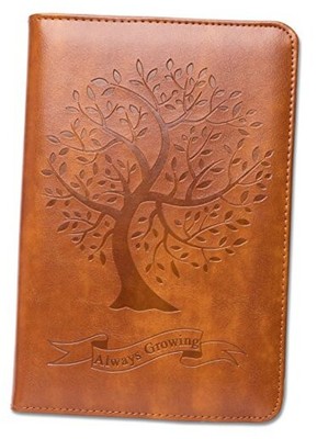 Tree Writing Journal by , Refillable Faux Leather, Lined Personal Diary, -image