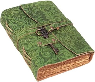  Leather Journal - Antique Handmade Deckle Edge Vintage Paper Leather Bound Jour-image