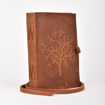 Antique Handmade Leather Bound, Diary Notebook for Writing, Gift, 7x5 inches-image