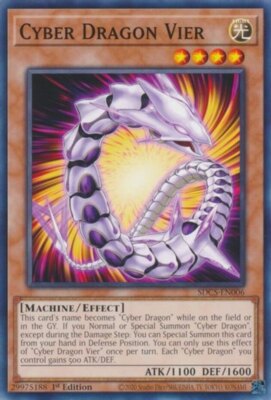 Yugioh! Cyber Dragon Vier - SDCS-EN006 - Common - 1st Edition Near Mint, English-image