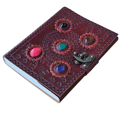 Premium Leather Bound Diary with Metal Closure | 200 Pages |-image