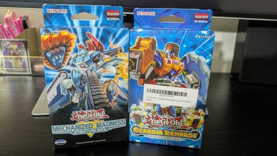 YUGIOH 1ST EDITION ENGLISH GEARGIA RAMPAGE & MECHANIZED MADNESS STRUCTURE DECKS-image