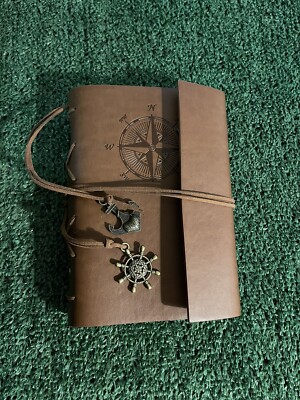 Leather Writing Journal Notebook 7 Inches Vintage Spiral Blank String Diary Note-image