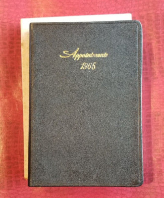 Vintage Unused Leather 1965 Appointment Book Standard Diary Co. With Box-image