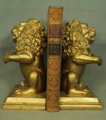 Journal of a Winter's Tour in India vol. II antique old leather book 1852-image