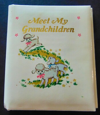 Vintage Photo Book Meet My Grandchildren Baby Lambs Hong Kong 4.50X3.50