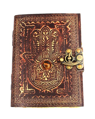 Vintage leather handmade Bound Antique Paper Notebook/Diary/Sketchbook Brown S07-image