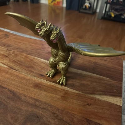 Ghidorah 3 Head Gold Dragon Toy Action Figure Toho 2014 Godzilla Monster Mythic!-image