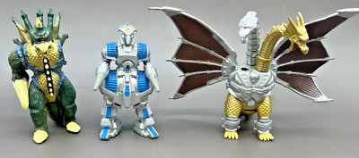 Godzilla Trendmasters 1994 Godzilla Wars Figures Lot of 3 Gigan Moguera Ghidorah-image