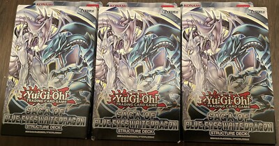 yugioh saga of blue eyes white dragon structure deck 3x sdbe SEALED-image