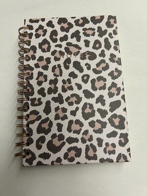 New Spiral Hard Cover Journal Leopard Spots on Cover Lined Pages Notebook-image