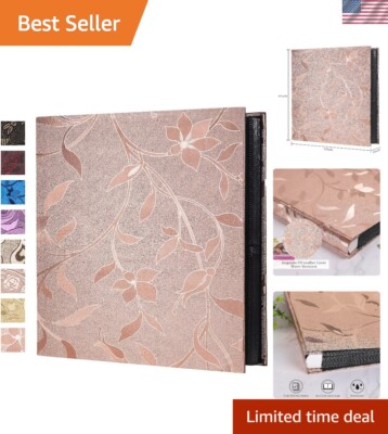 Deluxe 600 Pocket Leather Photo Album – Ideal Gift for Weddings & Anniversaries-image