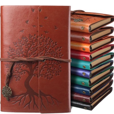 PU leather Journal notebooks Tree Life Bound Journals Diary Vintage Refillabl...-image