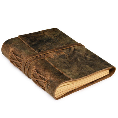 LEATHER VILLAGE Lined Paper Leather Bound Journal-260 Pages, Rustic Brown, 8 ...-image
