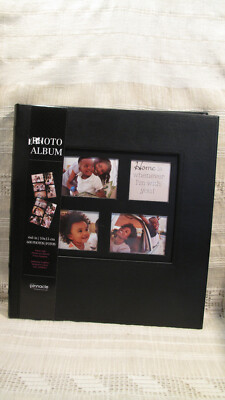 Photo Album Black Imitation Leather 4x6/600 Photo Slots/NEW 12.5inx13.5in-image