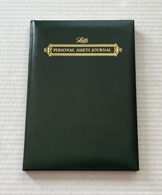 Letts of London Personal Asset Journal Book Leather Bound Hardcover Vintage-image