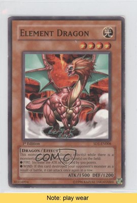 2005 Yu-Gi-Oh! Dragon's Roar Structure Deck 1st Edition Element Dragon READ 0d08-image