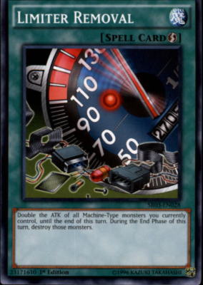 2017 Yu Gi Oh Machine Reactor Structure Deck #SR03EN028 Limiter Removal C-image