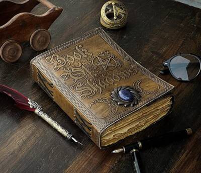 Embossed Vintage Journal Handmade Writing Notebook with Antique Paper Diary-image