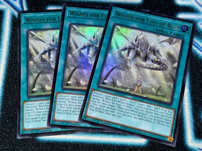 Wishes for Eyes of Blue x3 - SDWD - Ultra Rare (UR) - Blue-Eyes White Destiny-image