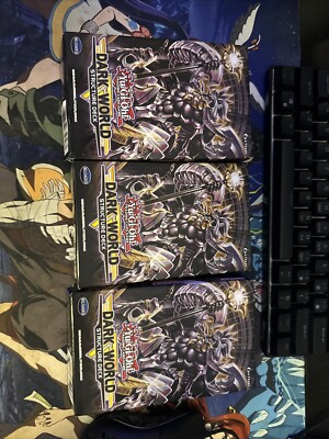 yugioh dark world structure deck 3x skill drain sr13 SEALED -image