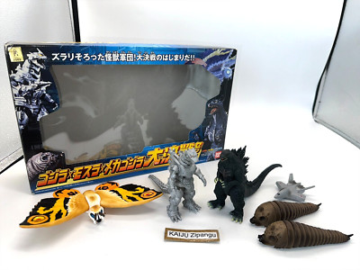 2003 Bandai Toy Godzilla Mothra Mechagodzilla Great Decisive Battle Figure Set-image
