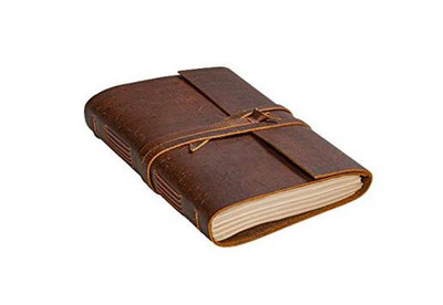 Leather Notebook - Rustic Handmade Vintage Leather Bound Journals for Men and -image