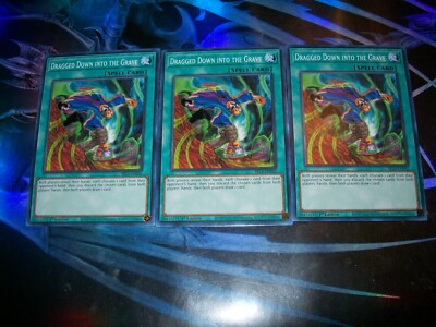 3x Dragged Down Into the Grave 1st Edition Common SR13-EN031 Yu-Gi-Oh!-image