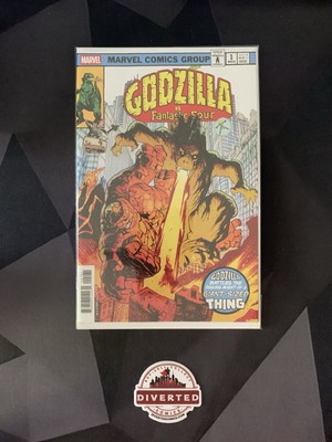 Godzilla Vs. Fantastic Four #1 Harren Homage Variant | Marvel Comics (2513)-image