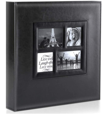Photo Album 4X6 600 Photos Leather Hardcover Large Capacity for Family Wedding-image