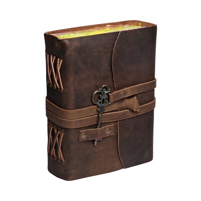 Leather Journal Scrapbook Junk Fantasy Vintage Bound Deckle Edge Paper Gift-image